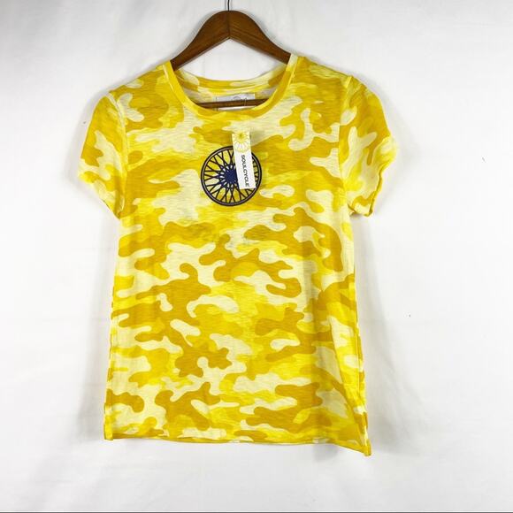 SOULCYCLE Yellow Camo Short Sleeve Graphic Tee - Picture 2 of 7